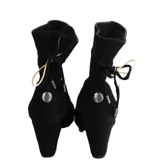 BCBGeneration Wessy Wedge Suede Leather Boots Size 8.5B Booties - Picture 6 of 13